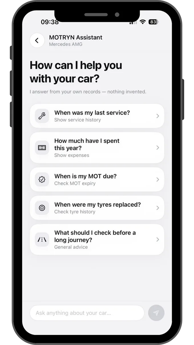 MOTRYN: Ask about your car